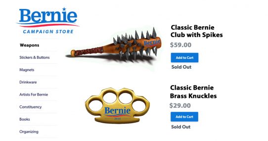 Sanders’ Campaign Store Sells-Out of Official Bernie Weapons