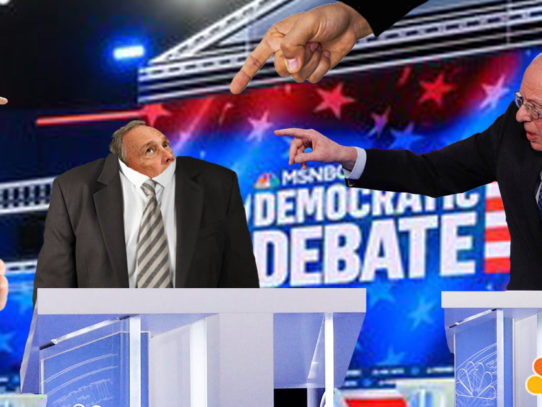 Bloomberg Somehow Retracts Head Into Suit Like Turtle Amid Debate Attacks