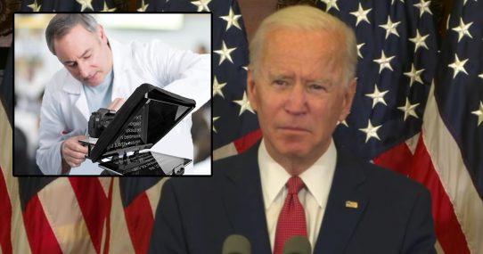 Media Patiently Waits For Joe Biden’s Staff To Load Each Answer Onto Teleprompter During Q&A