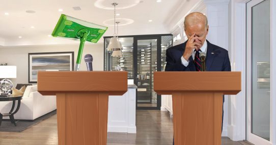 Swiffer Mop Destroys Biden In Practice Debate