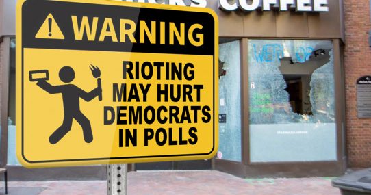 Democrats Install Warning Signs To Help Those Suffering From Riots