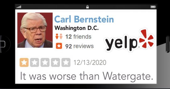 Yelp Asks Carl Bernstein To Stop Rating Everything As ‘Worse Than Watergate’