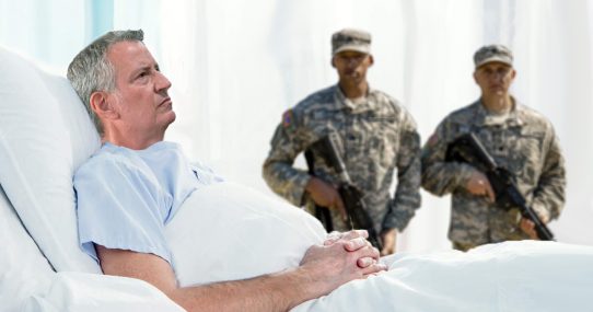 ‘I’ve Made A Huge Mistake’ Whispers Bill De Blasio After National Guard Administers His Colonoscopy