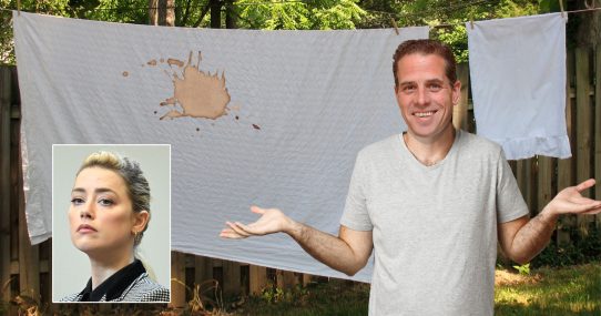 Hunter Biden Clothesline Suggests He's Dating Amber Heard