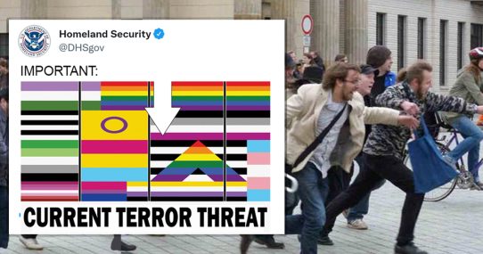 Mass Panic After Dept. Of Homeland Security Releases Pride-Themed Terror Watch Chart